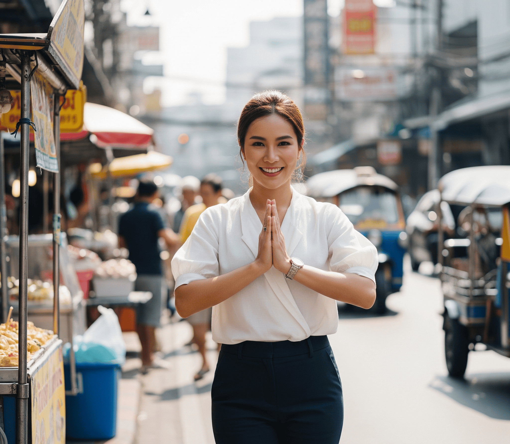 My Thai Buddy team member exploring Bangkok neighborhoods for expats and relocation services